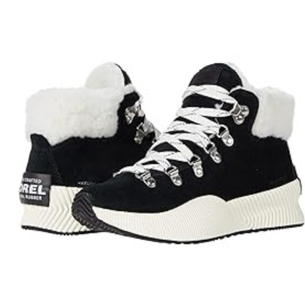 Sorel Women's Black and White Winter Boots